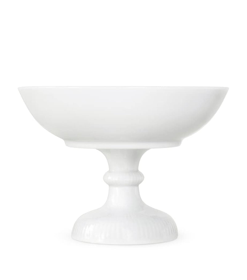 Royal Copenhagen white fluted bowl on foot 21cm, imported from the UK