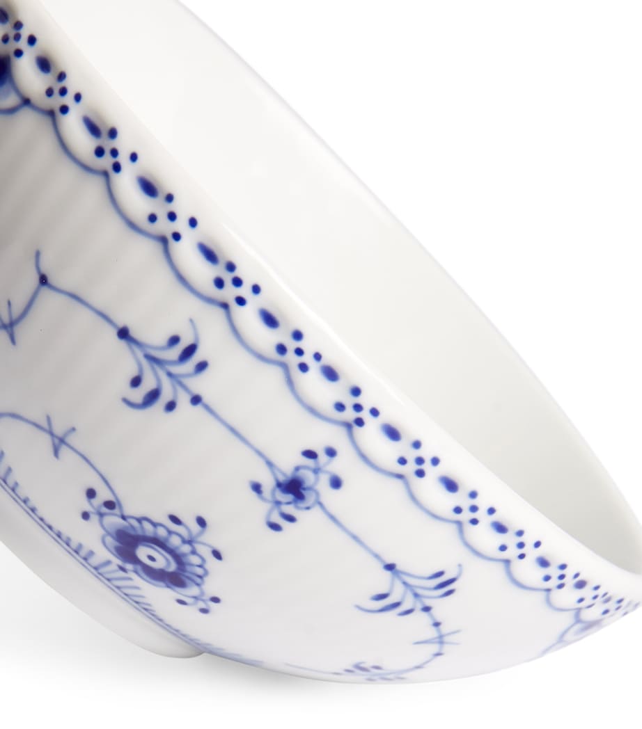 Royal Copenhagen Blue Fluted Half Lace Korean Deep Bowl 14.5cm, imported from the UK