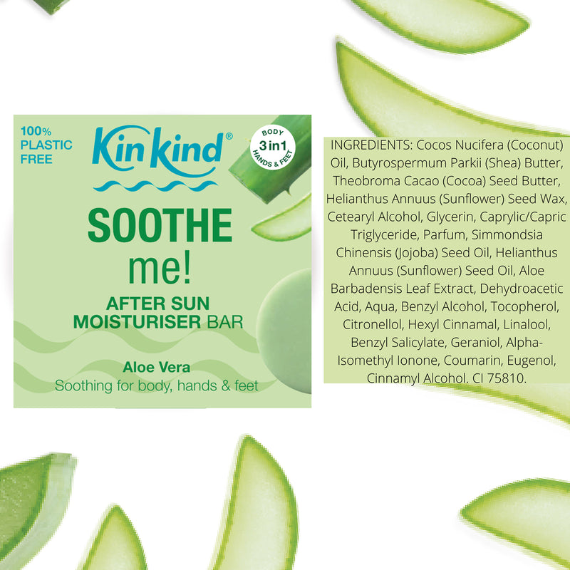 KinKind SOOTHE me after sun bar 40g - British product