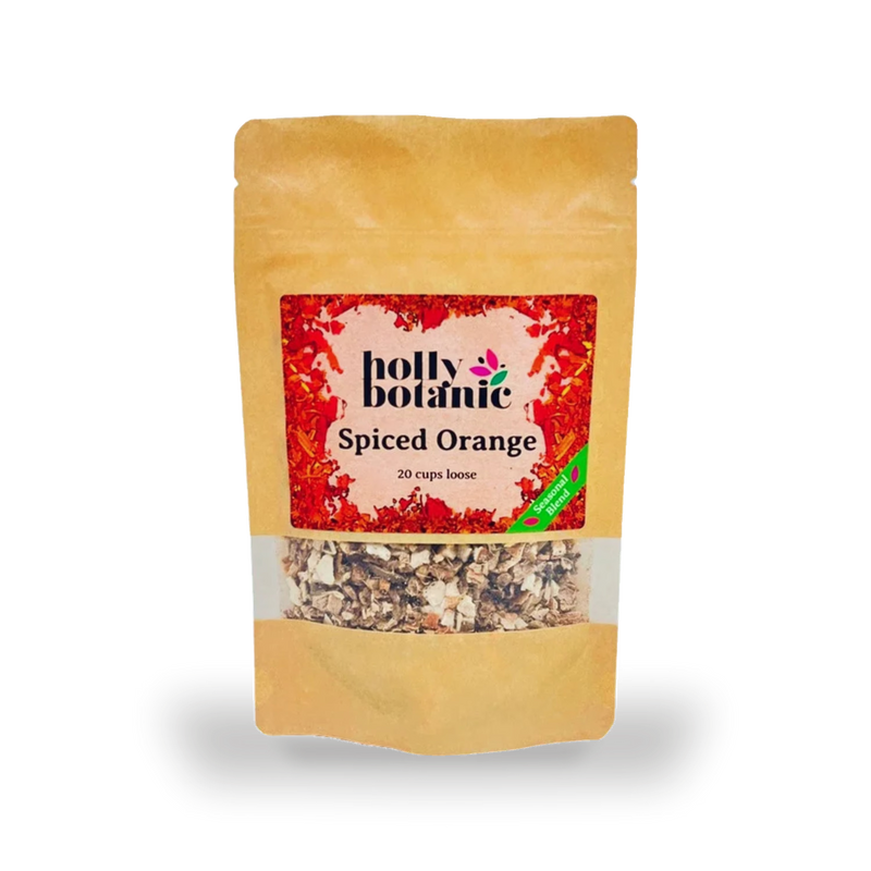 Holly Botanic Spiced Orange Tisane 20 Cup Loose, imported from the UK