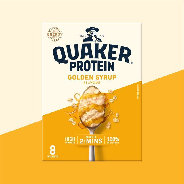 Quaker Oat So Simple Protein Golden Syrup Porridge Sachets Cereal   8 per pack Cereals M&S   