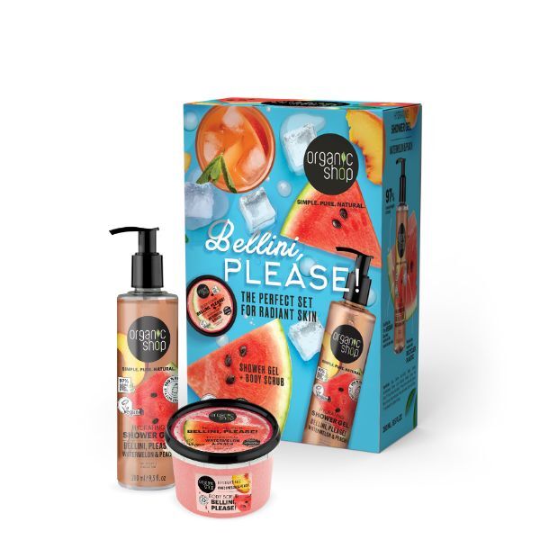 Organic Shop Bellini Please body care gift set 280ml 100ml, imported from the UK