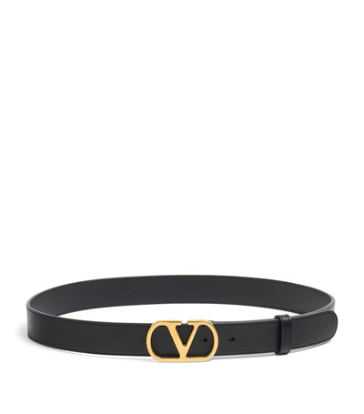 Harrods Valentino Garavani VLogo Signature Leather Belt- Buy online at McGrocer