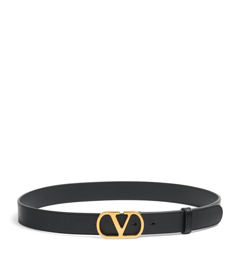 Valentino Garavani belt VLogo Signature leather 3cm, imported from the UK