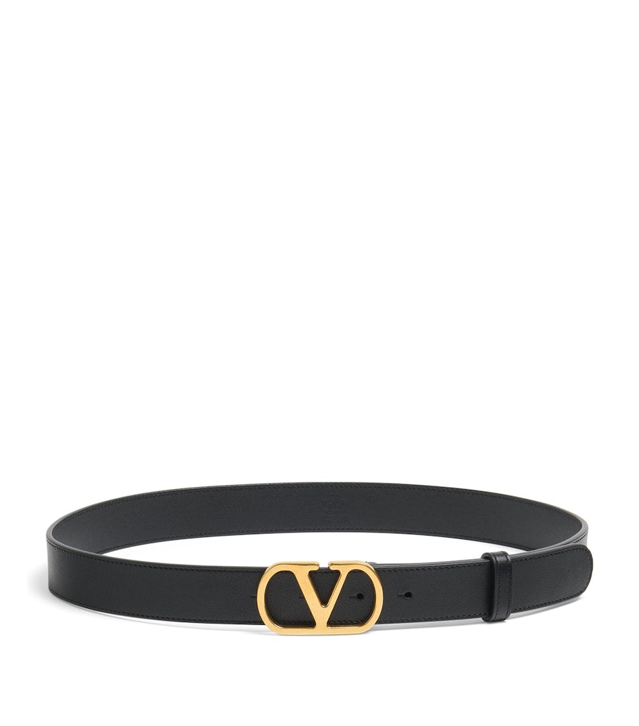 Valentino Garavani belt VLogo Signature leather 3cm, imported from the UK