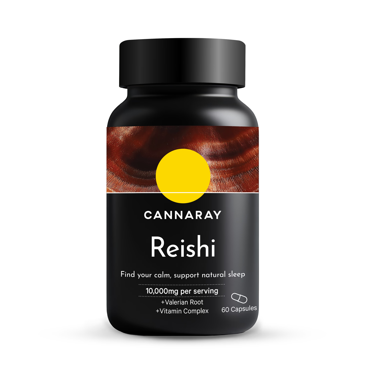 Cannaray Reishi Capsules 10,000mg 60 Capsules - British product