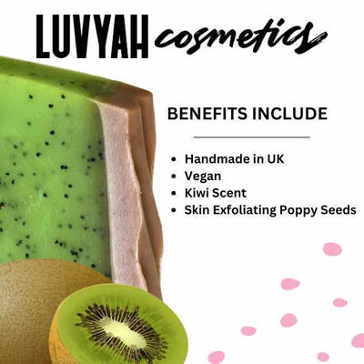 Superdrug LUVYAH Kiwi Exfoliating Soap Bar Handmade Vegan - اشترِ عبر الإنترنت من McGrocer