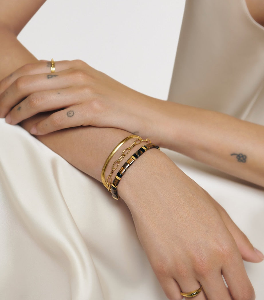 Monica Vinader gold vermeil corda link friendship bracelet (British brand)