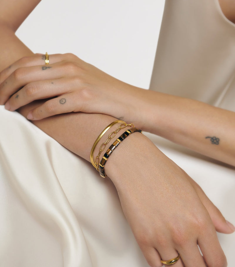 Monica Vinader gold vermeil corda link friendship bracelet (British brand)