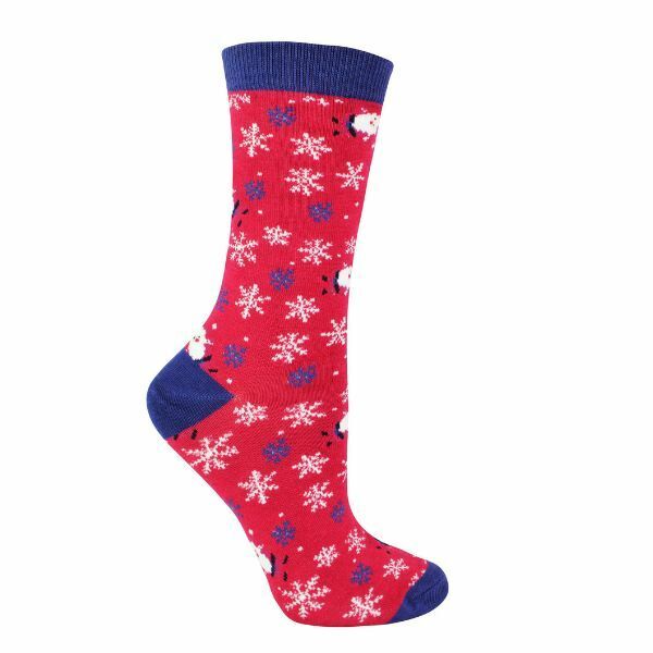 Miss Sparrow Ladies Novelty Xmas Bamboo Socks 4-7 UK