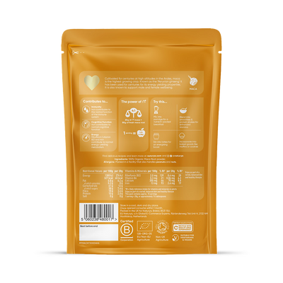 Bio-Maca-Pulver von Naturya, Superfood-Nahrungsergänzungsmittel, 300 g