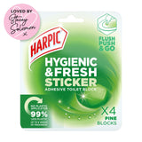 Harpic Hygienic & Fresh Pine Stickers Toilet Freshener GOODS Sainsburys   