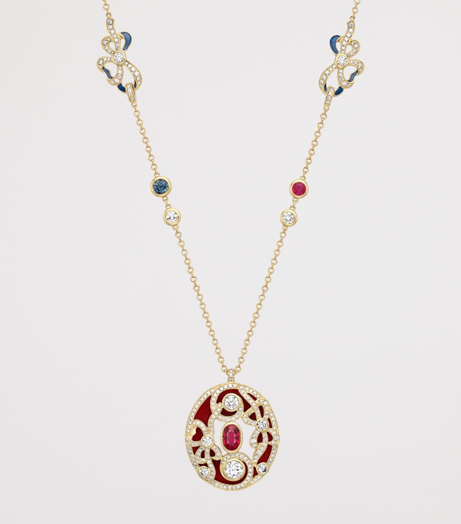 Boodles Presence Chamber pendant diamonds ruby 18kt gold, UK version