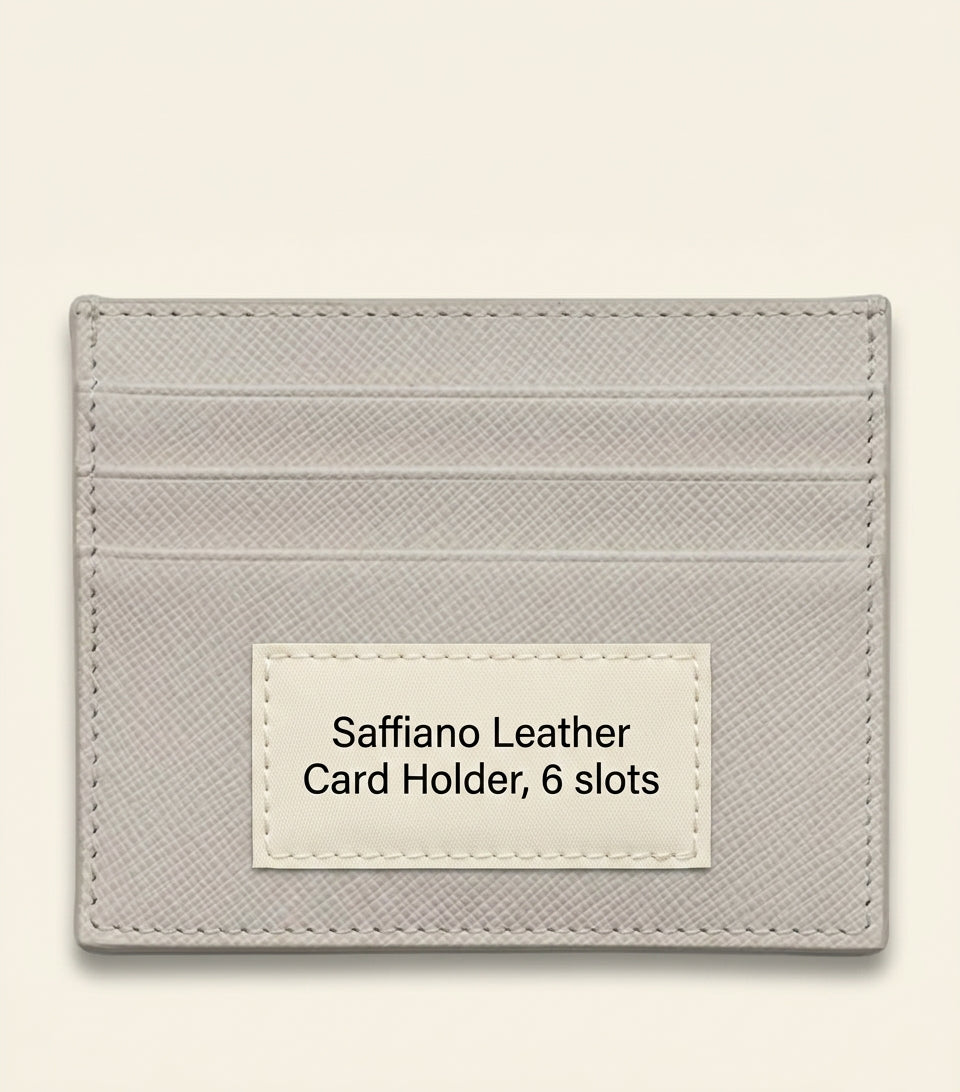 Prada Saffiano leather card holder 8cm x 10cm, imported from the UK