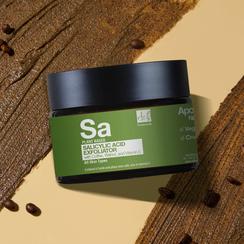 Dr Botanicals salicylic acid exfoliator with coffee walnut vitamin E 60ml - British product