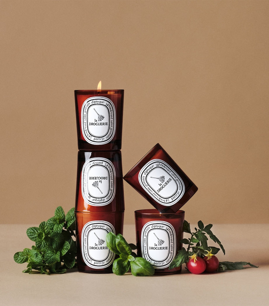 Diptyque La Droguerie odour-removing candle 190g - British product
