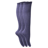 Girls Knee High School Socks (Pack Of 3) (UK Shoe 12-3) GOODS Superdrug Navy  