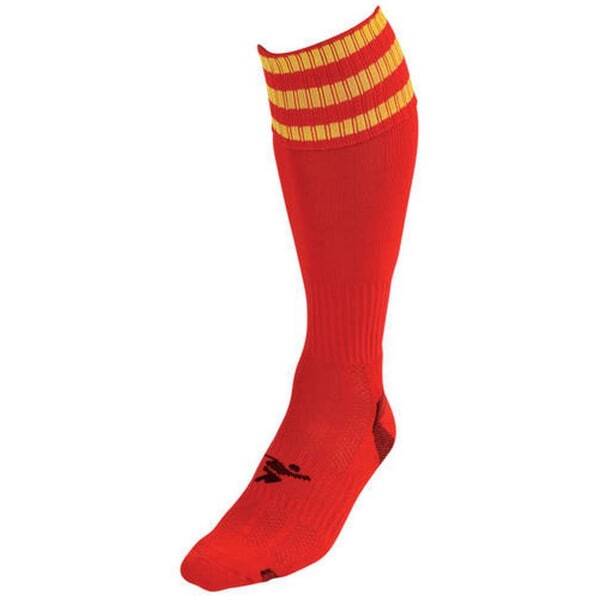 Precision Kids Pro Football Socks (12 -2) GOODS Superdrug Red/Yellow  