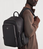 Emporio Armani faux leather backpack with padded straps, UK version