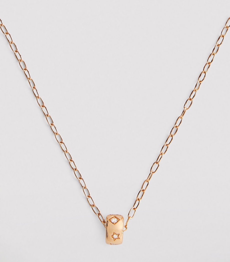Pomellato rose gold diamond pendant necklace, imported from the UK
