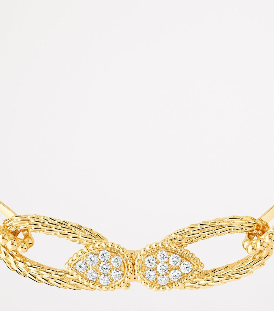 Boucheron Serpent Bohème 18kt yellow gold diamond bracelet (British brand)