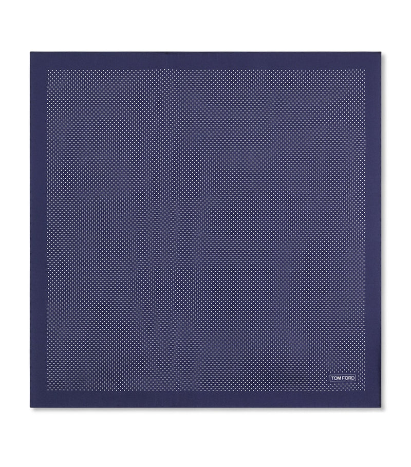 TOM FORD silk polka dot pocket square accessory - British product
