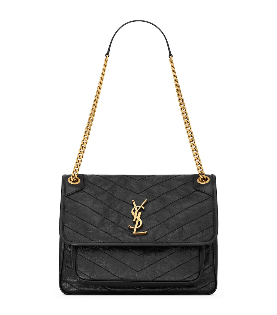 Saint Laurent Niki medium shoulder bag in textured calfskin (British brand)
