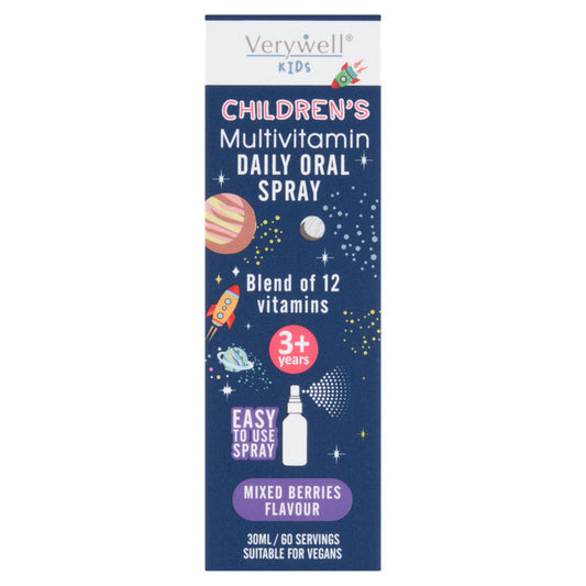 Verywell Kids Children's Multivitamin Daily Oral Spray Mixed Berries Flavour 3+ Years 30ml GOODS ASDA   