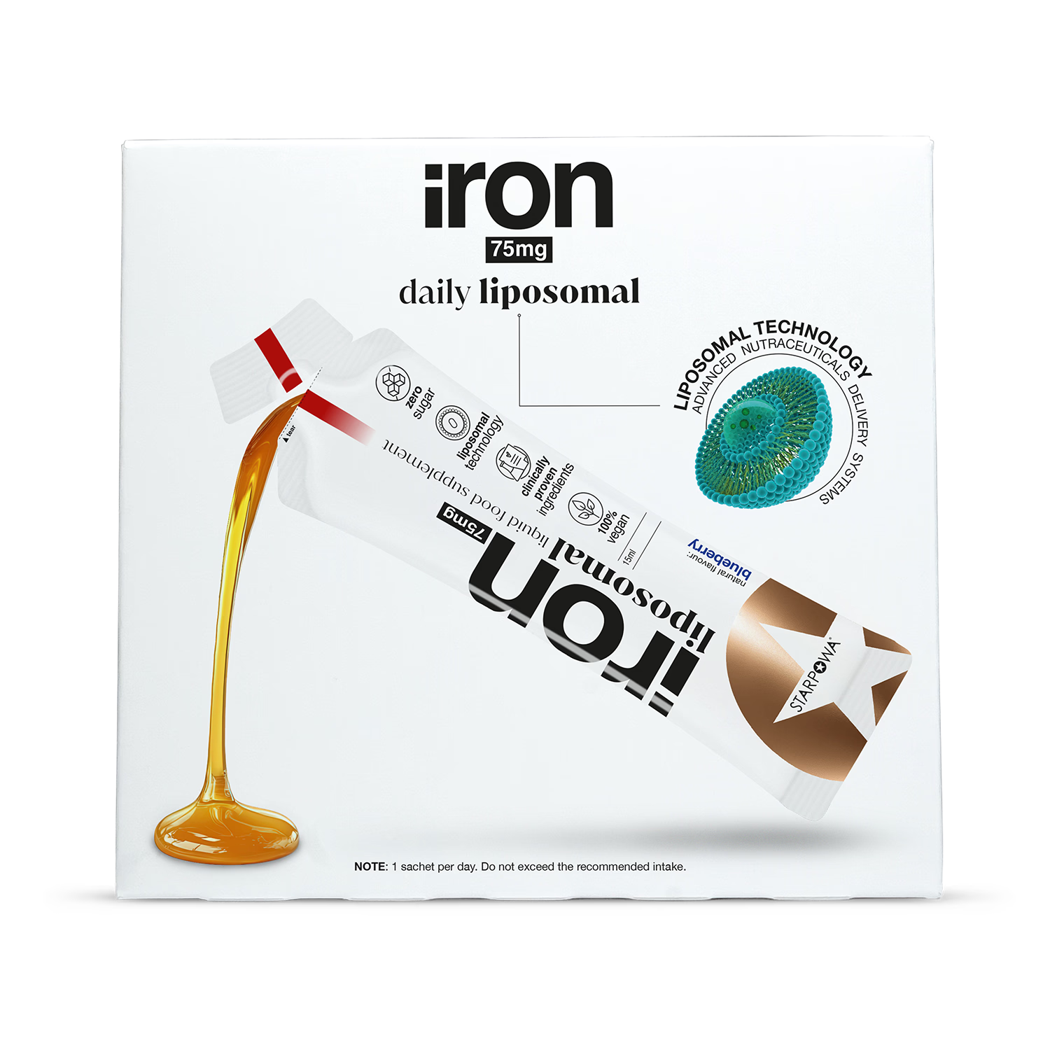 Starpowa liposomal iron supplement 14 sachets - British product