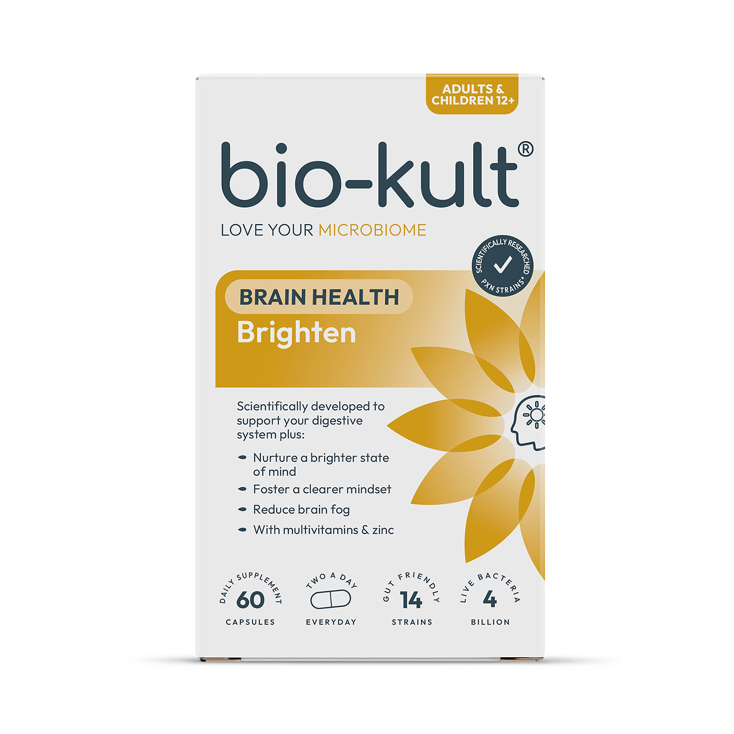 Advanced Multi-Action Probiotic Supplement with Vitamins B6, B12, D and Zinc 60 Capsules