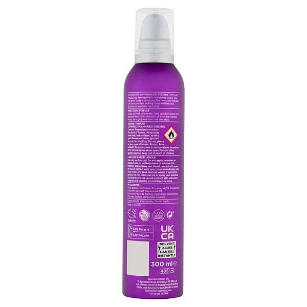 Superdrug Hair Mousse Extra Firm Hold 300ml