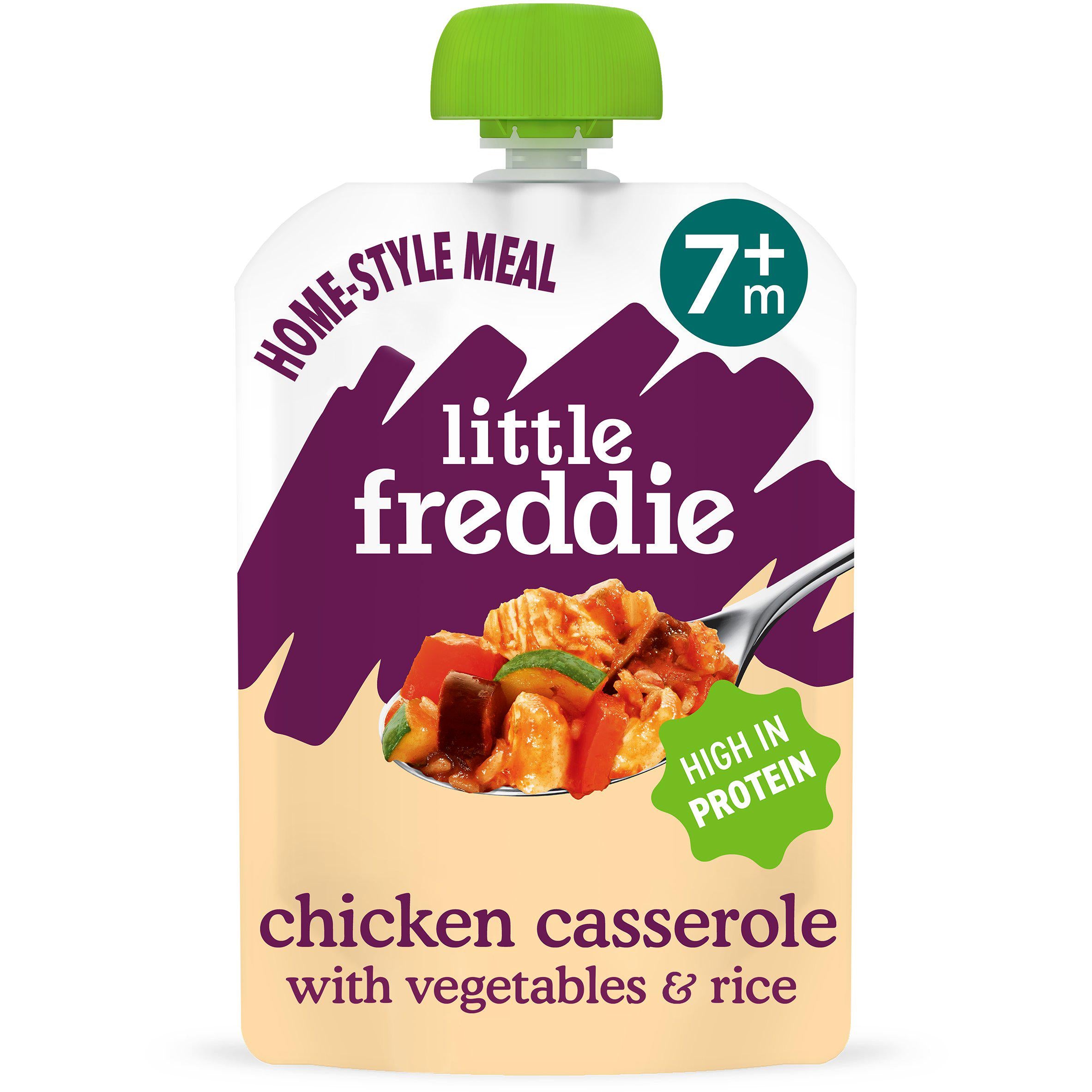 Little Freddie Organic Chicken Casserole with Vegetables & Rice Textured Stage 2 +7m 130g GOODS Sainsburys   