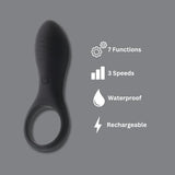 Loving Joy rechargeable silicone vibrating cock ring (British brand)