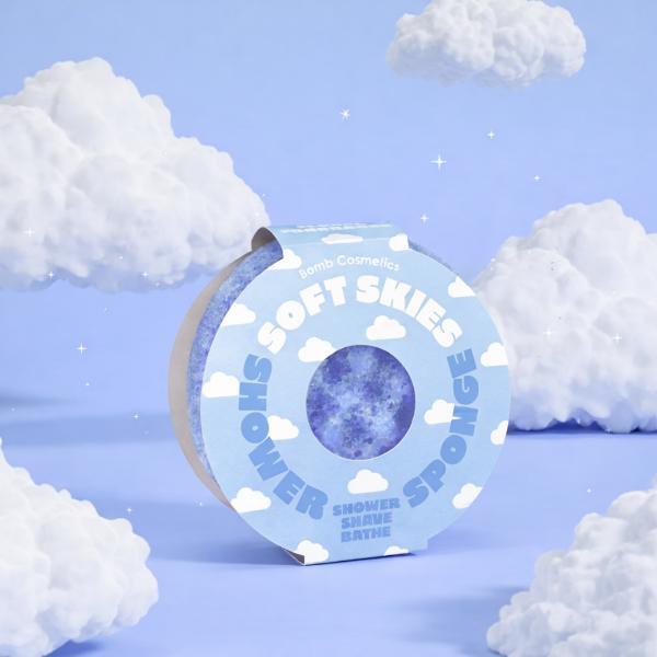 Bomb Cosmetics body buffer sponge Soft Skies (British brand)