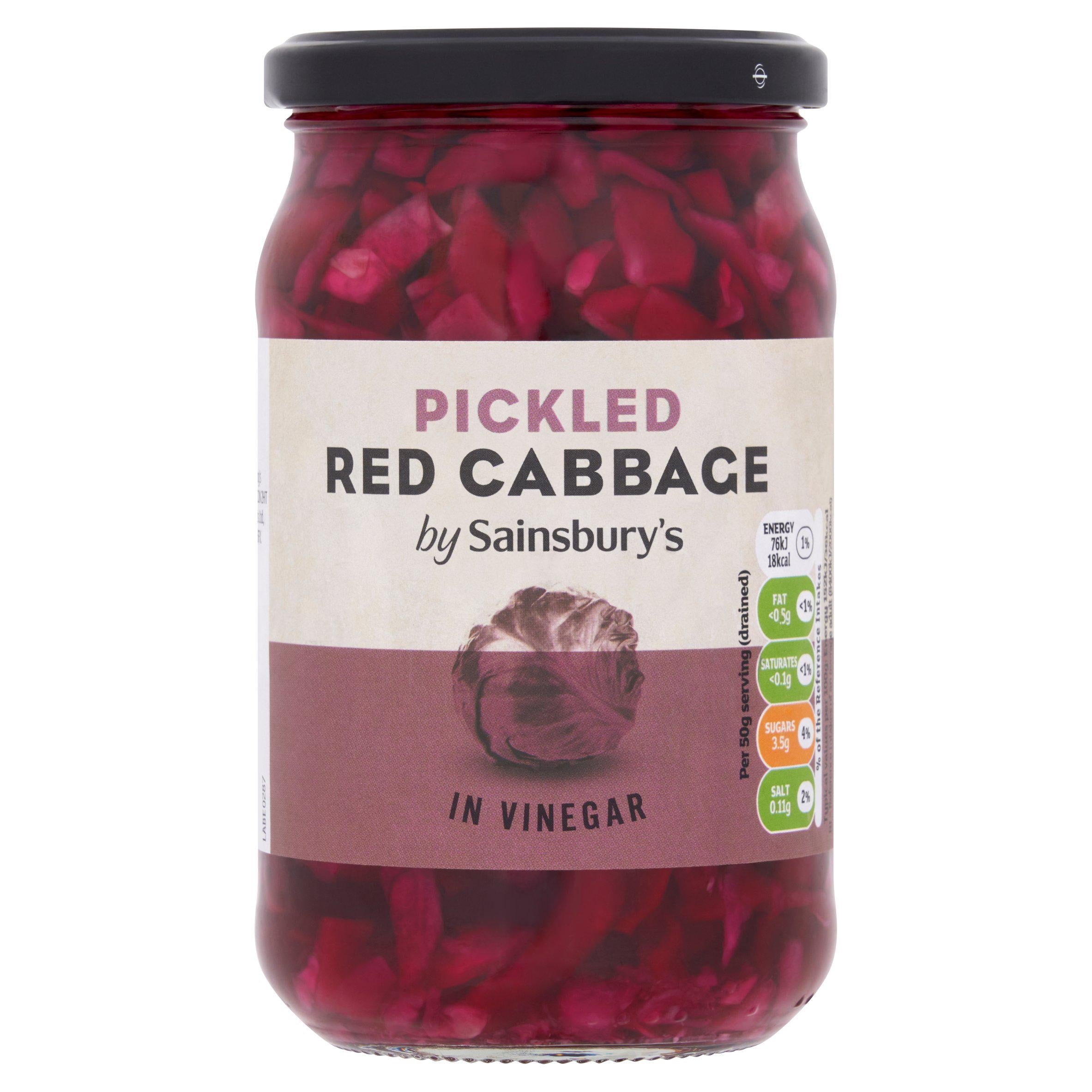 Sainsbury's Pickled Red Cabbage in Vinegar 440g (190g*) Pickled food Sainsburys   