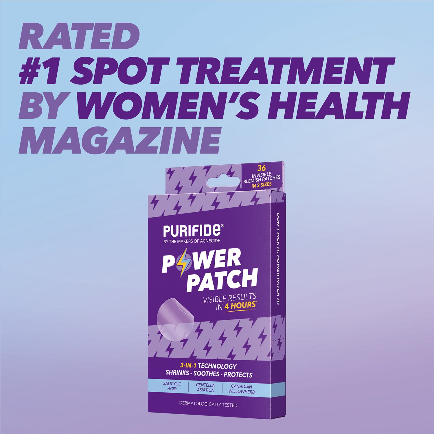 Purifide power pimple patch 36 patches - British product