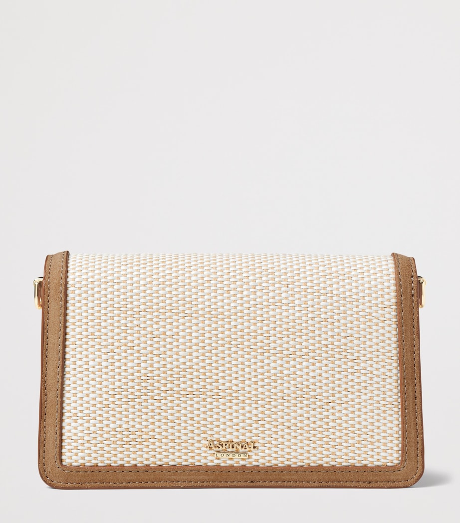 Aspinal of London Raffia Eliza clutch bag (British brand)
