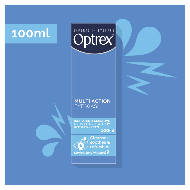 Optrex Multi Action Eye Wash with Flexiseal Eye Bath (British brand)