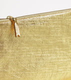 Comme des Garçons gold leather zipped pouch - British product