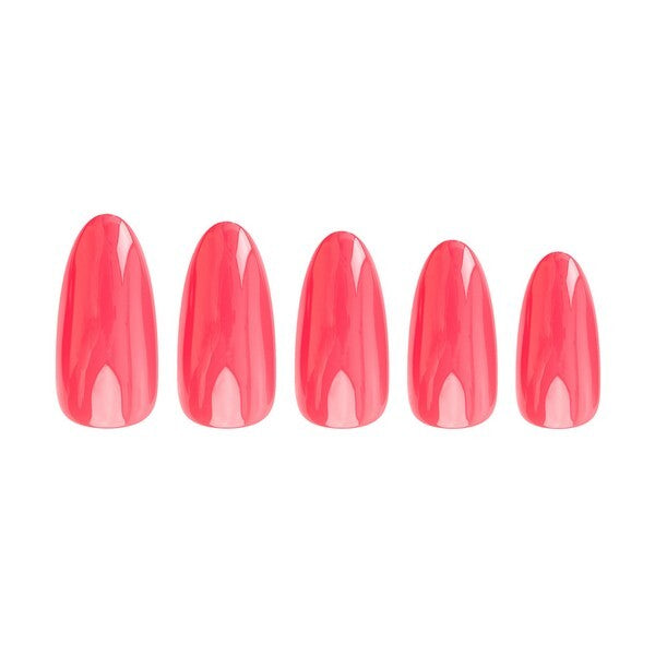 Nail HQ almond poppy red acrylic nails 24 pieces, imported from the UK