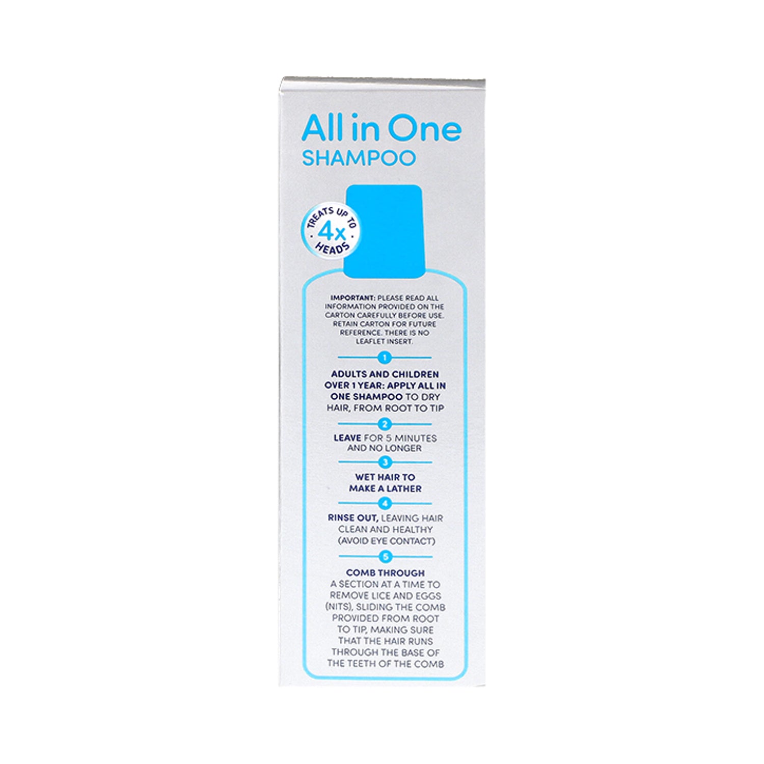 Hedrin All In One head lice shampoo 100ml, imported from the UK