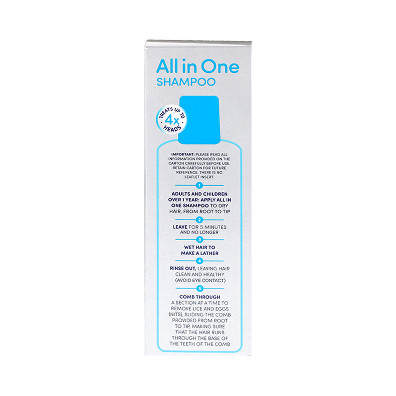Hedrin All In One head lice shampoo 100ml, imported from the UK