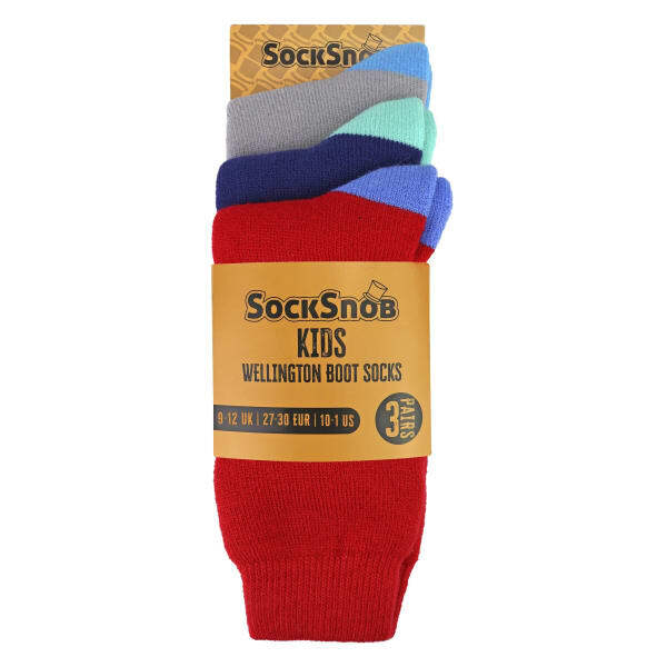 Sock Snob 4er-Pack Kinder-Gummistiefelsocken (britische Marke)