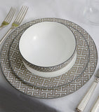 O.W. London Maze pattern dinner plates set of 2, 26cm diameter, imported from the UK