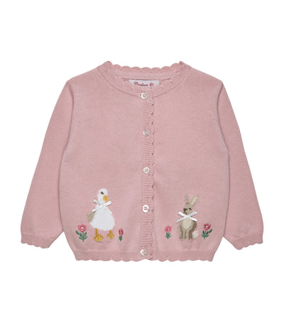 Harrods Baumwoll-Strickjacke mit gesticktem Enten- und Hasen-Motiv für Kleinkinder 3-24 Monate - Online bei McGrocer kaufen
