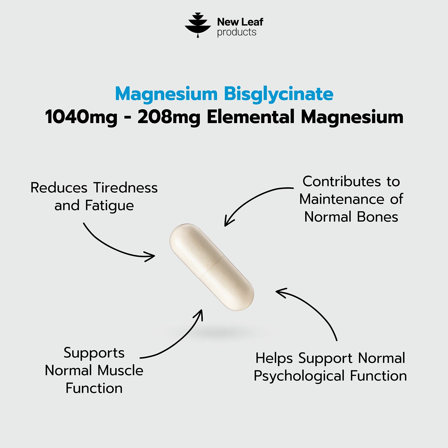 Magnesium Glycinate supplement capsules 120 count - British product