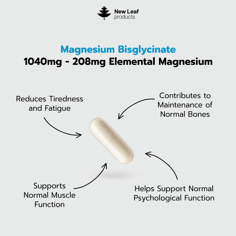 Magnesium Glycinate supplement capsules 120 count - British product
