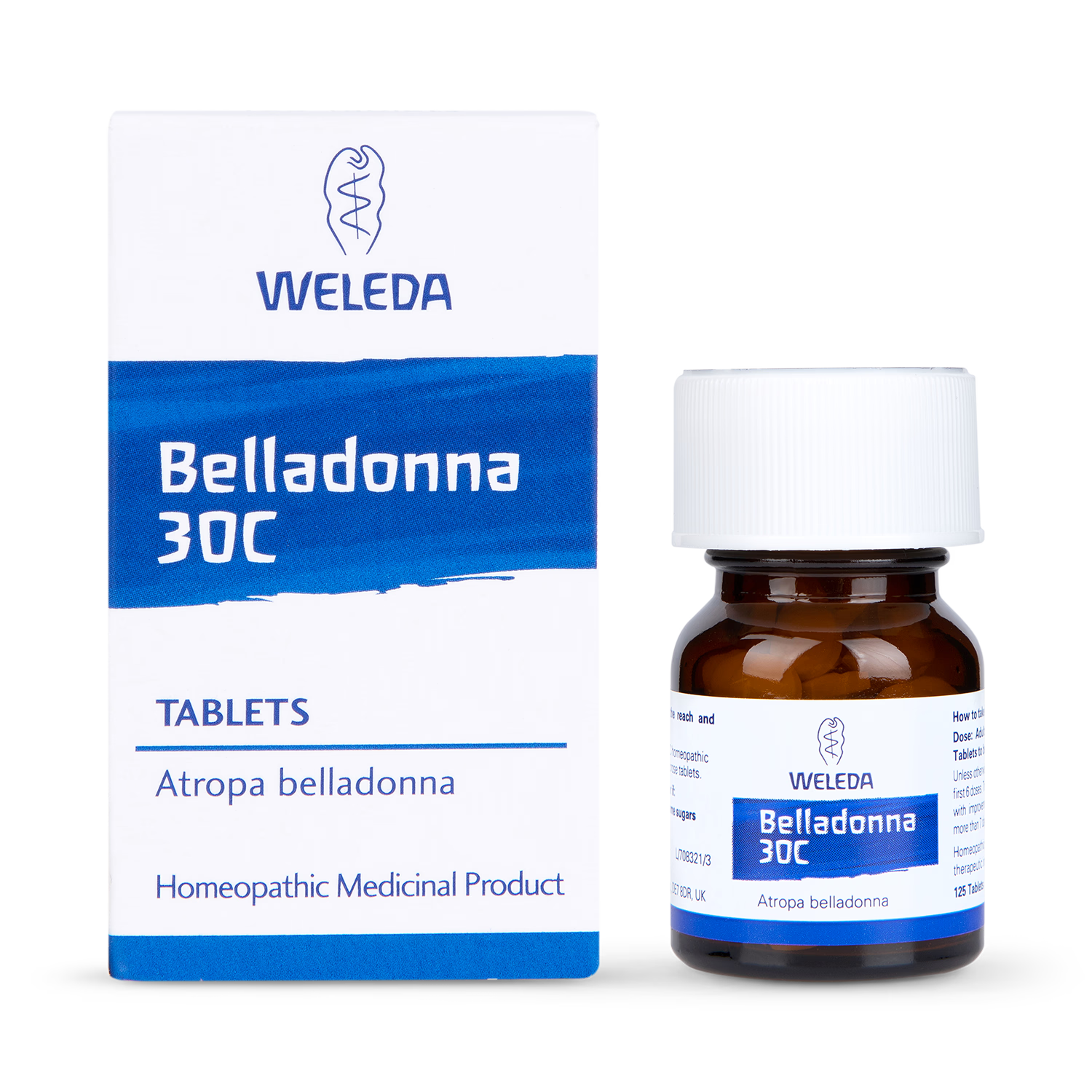 Weleda Belladonna 30C Homeopathic Tablets 125 (British brand)