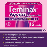 Feminax Express Period Pain & Cramps 16 Tablets GOODS Superdrug   