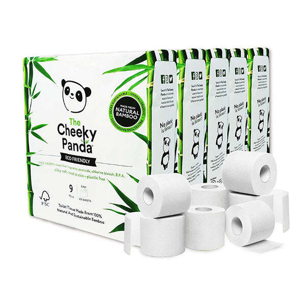 The Cheeky Panda Bamboo 45 Toilet Rolls  (5 Packs of 9)